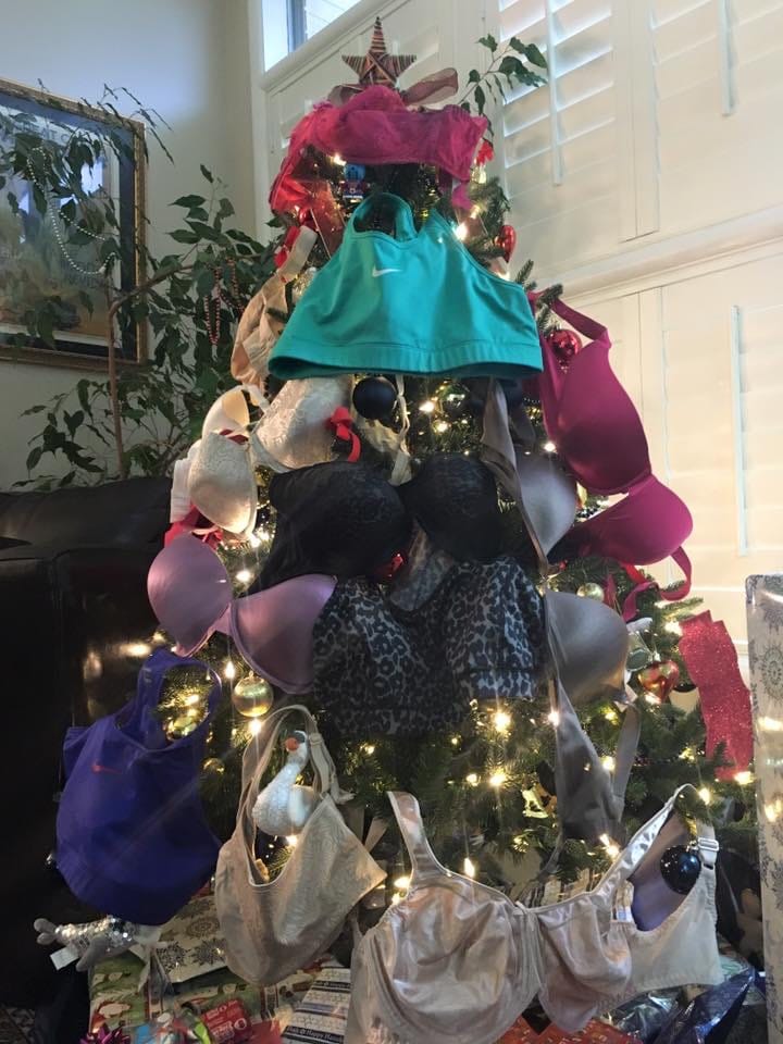 Christmas tree of bras